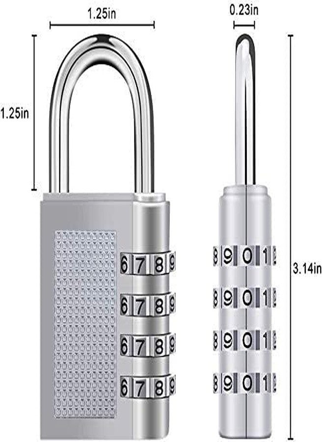 SCHUBERT Bag Lock Combination Number Locks for Door Password Key Home Digital Finger Padlock Deal Security Smart 4-Digit Safe Pin Hand Bag (Pack of 1)(Initial Password 0-0-0-0) - Image 5